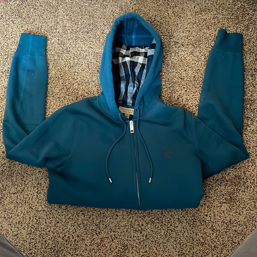 Women’s blue burberry hoodie